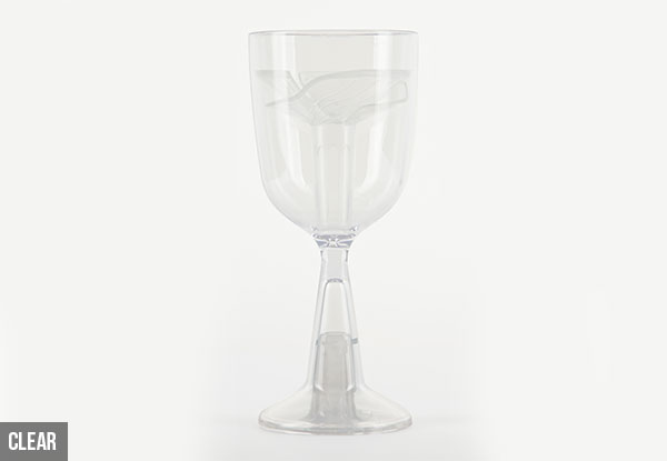 $19 for Four No Spill Wine Glasses Available in Three Colours