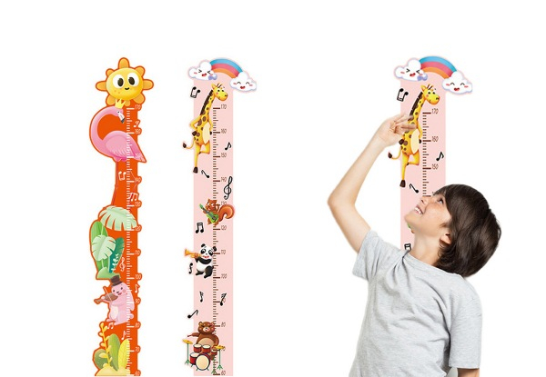 Cartoon Height Growth Chart - Option for Two or Four-Pack