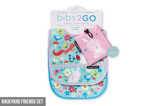 Croc Creek Bibs-2-Go Two-Pack Bibs & Pouch - Two Options Available