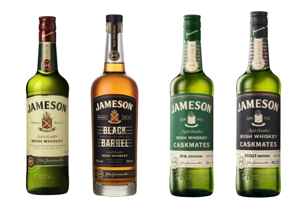 Six Bottle Jameson Irish Whiskey Range