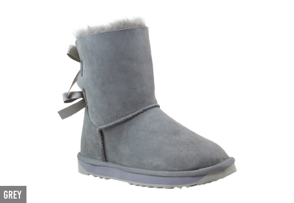 Australian-Made Memory Foam UGG Boots Double Ribbon - Three Colours & Six Sizes Available