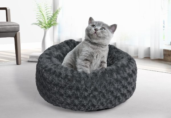 PaWz Washable Soft Plush Pet Bed - Available in Two Colours & Four Sizes