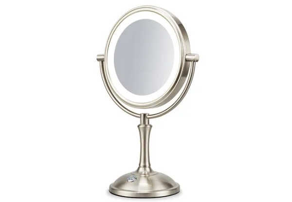 Professional Eight-Inch Lighted Makeup Mirror