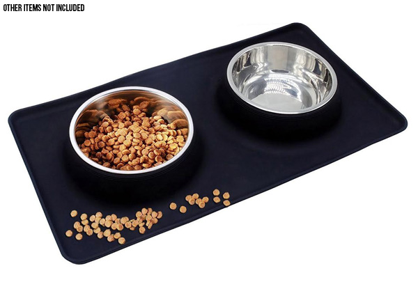 Stainless Steel Dog Bowl & Silicone Mat Set -  Two Sizes Available