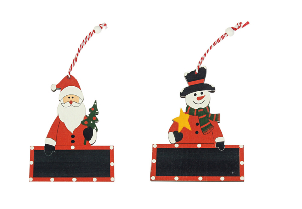 Christmas Santa & Snowman Pendant