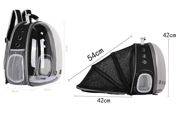 Expandable Pet Carrier Backpack - Three Colours Available