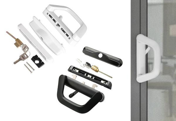 Sliding Door Lock Handle with Keys - Two Colours Available