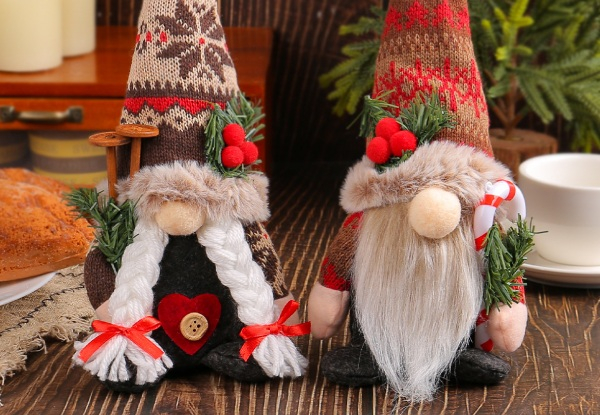 Christmas Santa Gnomes Plush Decorations - Two Styles Available