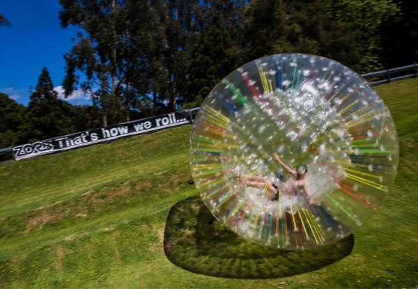 ZORB & Riverjet Package for One incl. Two ZORB Rides with Camera & One Squeeze Jet Boating Experience with Photo Pack