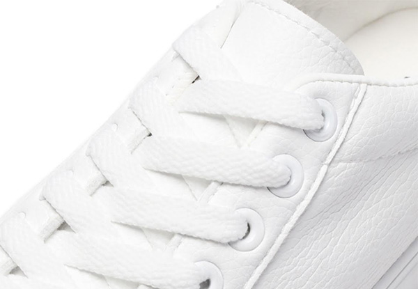 Heel-Embroidered White Sneakers - Two Styles & Six Sizes Available with Free Delivery