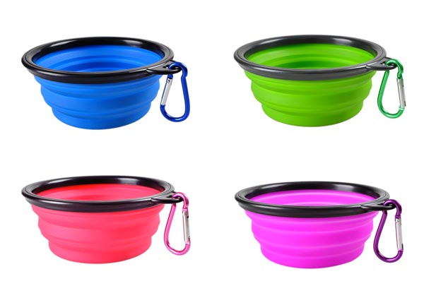 Collapsible Travel Pet Bowl - Four Colours Available