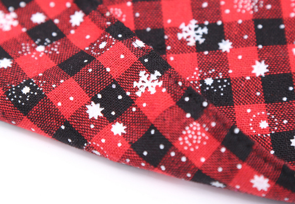 Two-Piece Christmas Snowflakes Pet Scarf Bandana Set - Available in Four Styles & Option for Four-Piece