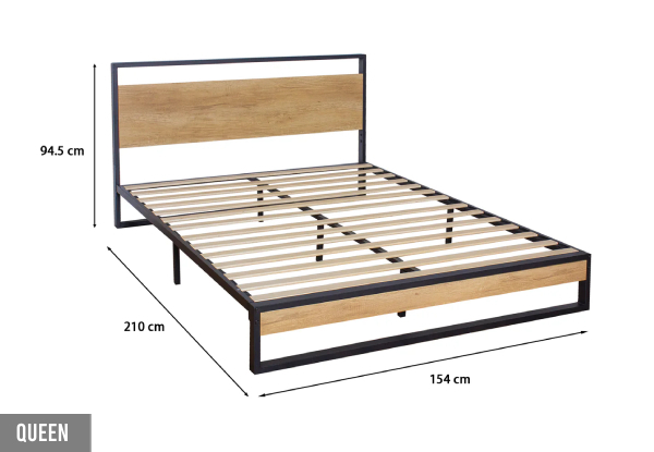 Whistler Metal Bed Frame - Available in Two Sizes