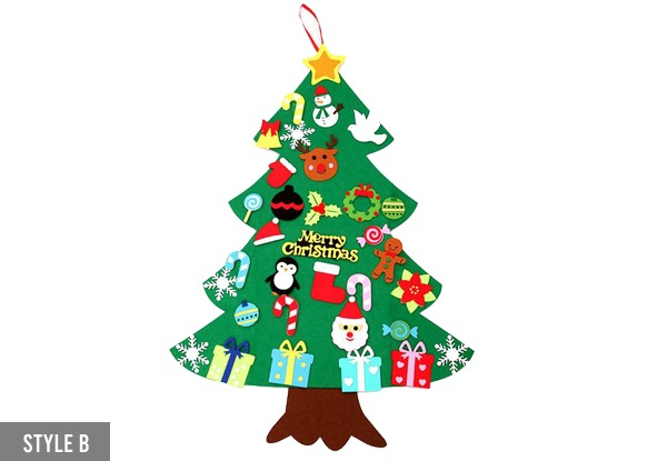 32-Piece DIY Christmas Tree Wall Hanging Decor - Three Styles Available