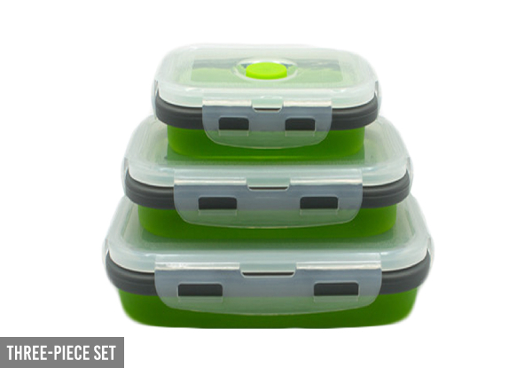 Portable Folding Lunch Box Two-Piece Set - Two Colours Available & Option for Three-Piece Set