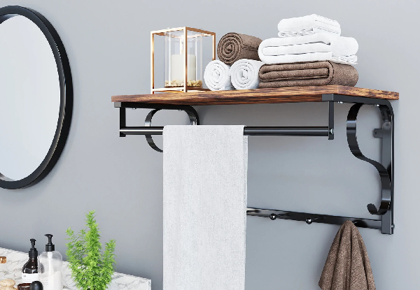 Vasagle Wall Mounted Coat Shelf Rack