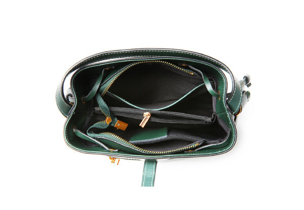 Leather Studded Shoulder Handbag - Four Colours Available