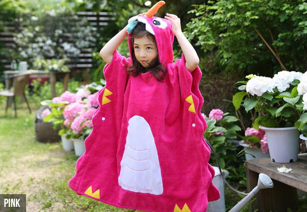 Kids' Cotton Dragon Hooded Bathrobe - Two Colours Available