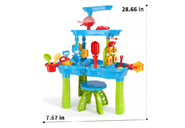 Three-in-One Kids Sand & Water Table Activity Toy