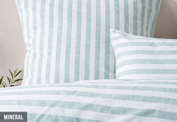 Nu Edition Charlie Duvet Cover Set - Available in Three Colours, Three Sizes & Option for Extra European Pillowcase - Elsewhere Pricing Starts at $99.99