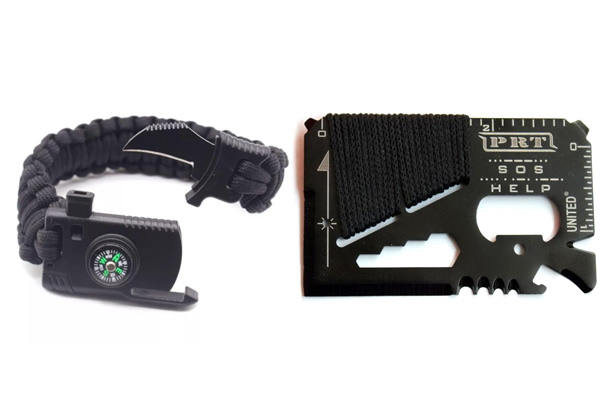 Paracord Bracelet & Multi-function Tool Card Set