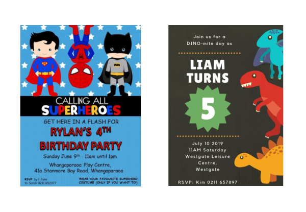 10-Pack of Magnetic Party Invites - Additional Delivery Charges Apply