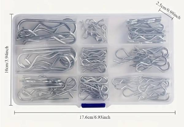 80-Piece Cotter Pin Assortment Kit