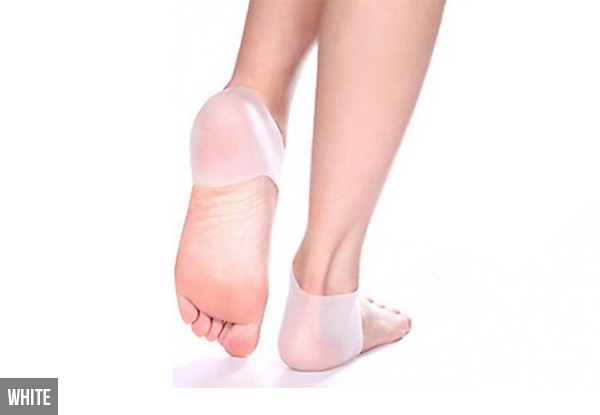One Pair of Silicone Gel Heel Protectors - Two Colours Available