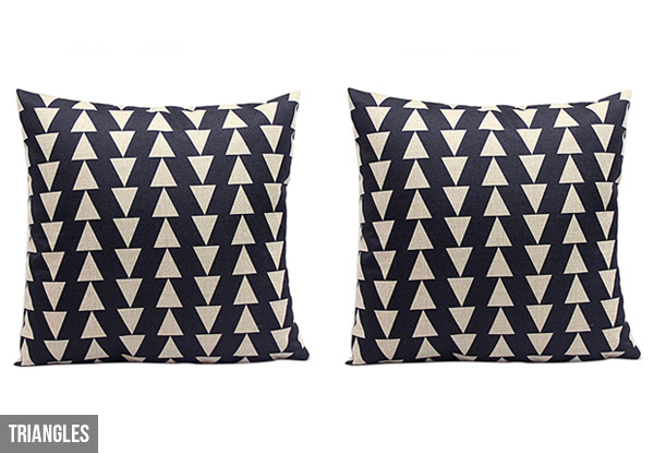 Two-Pack of Modern Print Cushion Covers - Two Styles Available