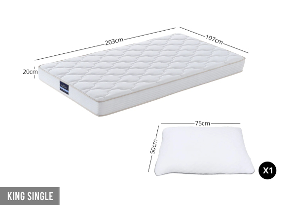 Pocket Spring PIL20 Mattress - Available in Four Sizes
