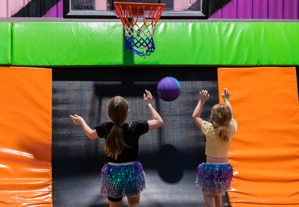 One-Hour Trampoline Park Access for Two People - Option for Two-Hour Access for Two People or Family Pass - Valid Seven Days a Week