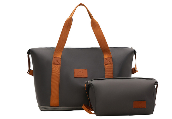 Two-Piece Expandable Overnight Travel Bag Set - Available in Four Colours