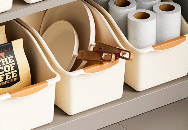 Two-Pack Pull Out Cabinet Organiser Bin with Roll Wheels - Available in Two Sizes