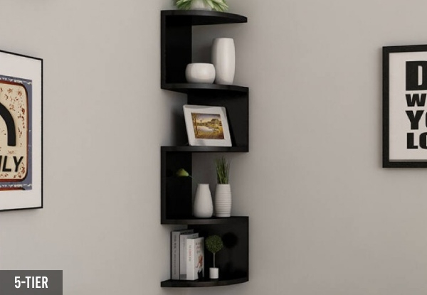 Corner Wall Shelf - Two Styles & Two Colours Available