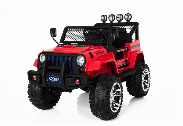 Kids Ride-On Jeep with Built-in Music - Two Colours Available