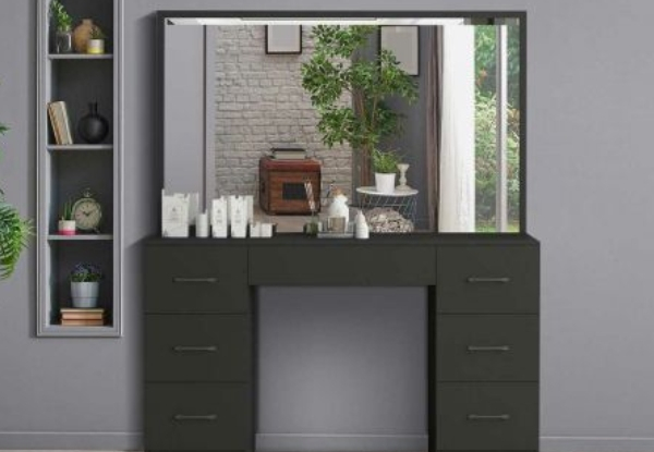 Seven-Drawer Vanity Dressing Table - Three Colours Available