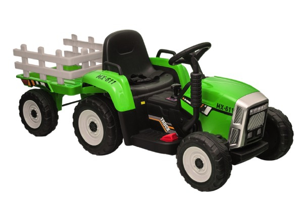 12V Electric Kids Ride-On Tractor & Trailer Farm Toy Set - Five Colours Available