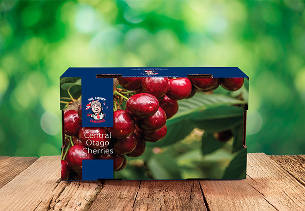 2kg Box of Fresh Central Otago Premium Quality Mr Henry Cherries Delivered to Your Door in time for Christmas on 24th December 2019 - Options for Deliveries on the 31st December & from 8th January