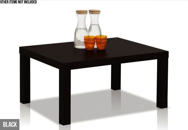 Modern Rectangular Coffee Table - Available in Black or White