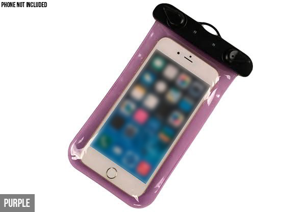 Waterproof Clear Phone Bag - Six Colours Available