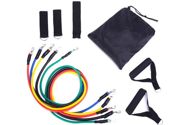 11-Piece Set of Fitness Resistance Bands