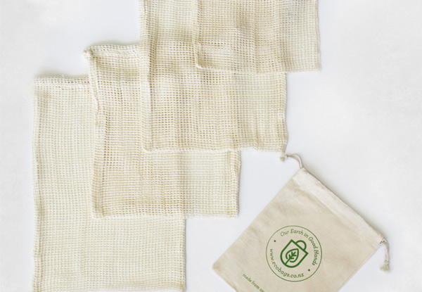 Five-Pack of Organic Eco Grocery Bags