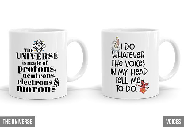 Bespoke Art Humour Mugs - 20 Styles Available