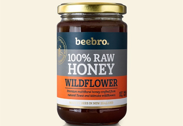 Beebro Raw Avocado Honey 375g & Beebro Raw Wildflower Honey 375g