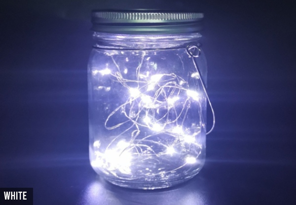 LED Solar-Powered Bottle Cap String Light - Three Light Colours Available
