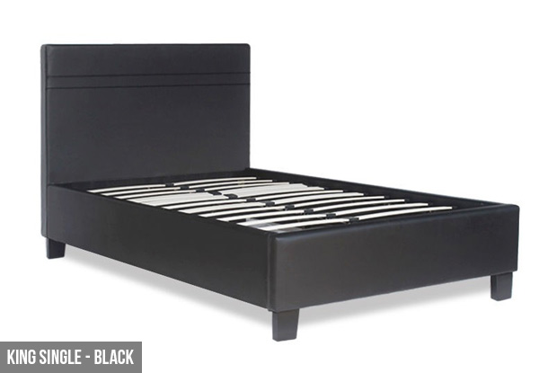 Slat Bed with Headboard - Three Sizes & Two Colours Available