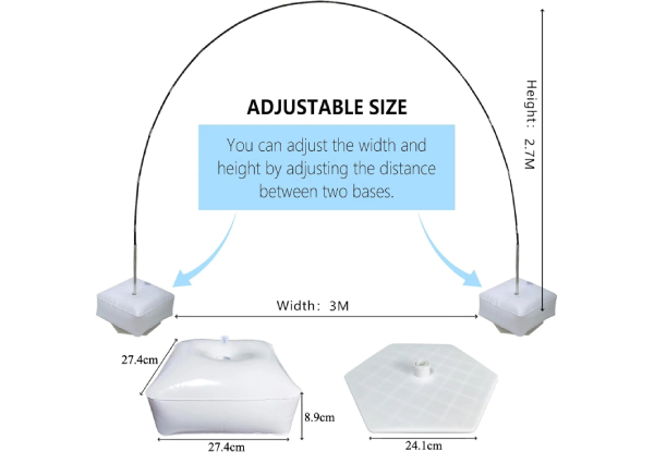 Balloon Ground Arch Holder Stand with Base Set