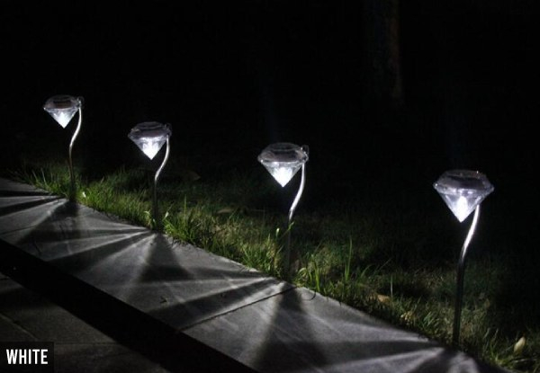 Four-Pack of Diamond Solar Outdoor Lights - Two Styles Available