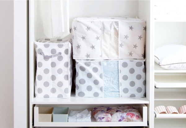 Bedding Storage Bags Two-Pack - Two Styles Available - Option for Four-Pack