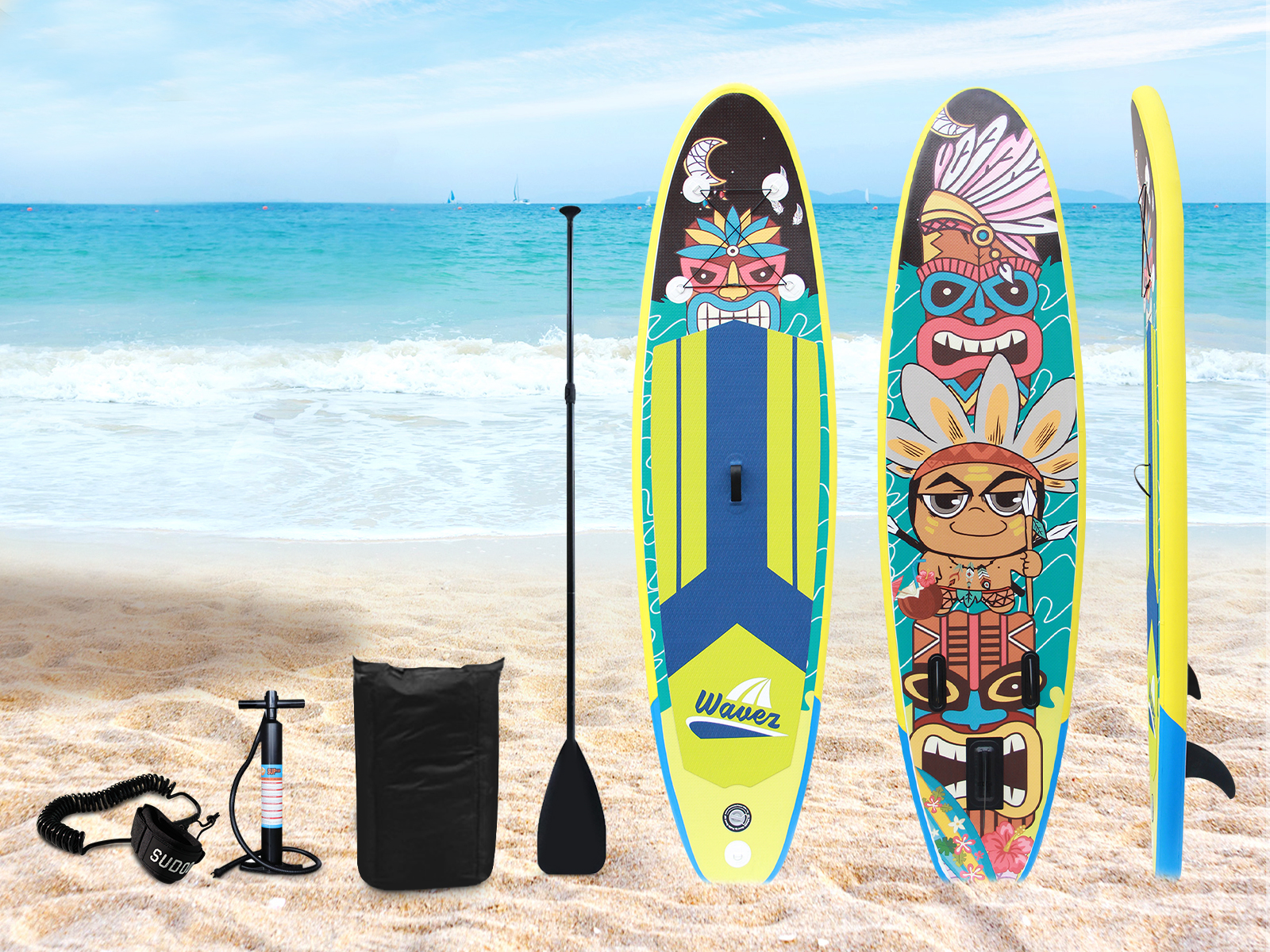 10ft Inflatable Stand Up Paddleboard with Paddle & Pump